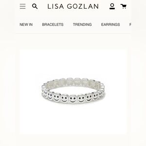 Lisa Gozlan - Silver Smiley Face Bracelet Enamel
